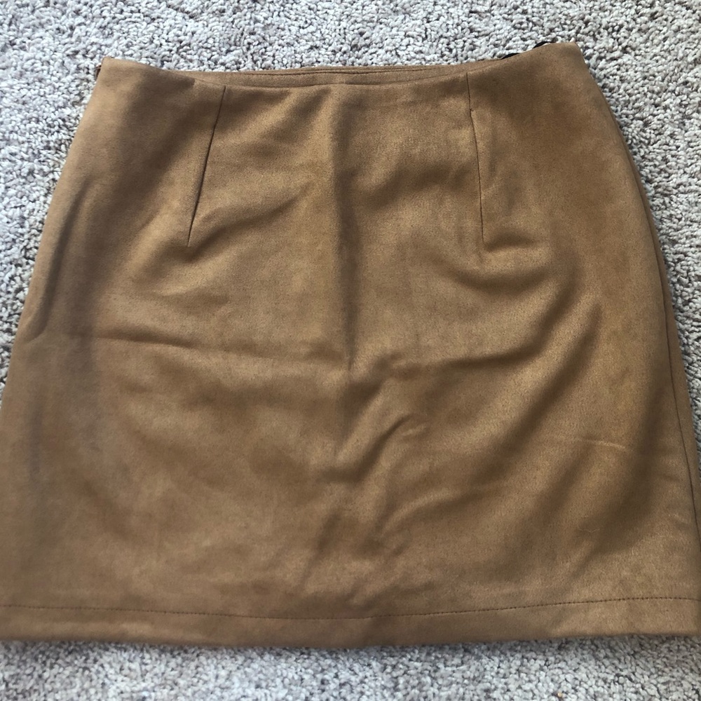 Suede Brown Skirt